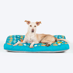 TLC Leaf Labyrinth Flat Haven Bed For Dog - Blue
