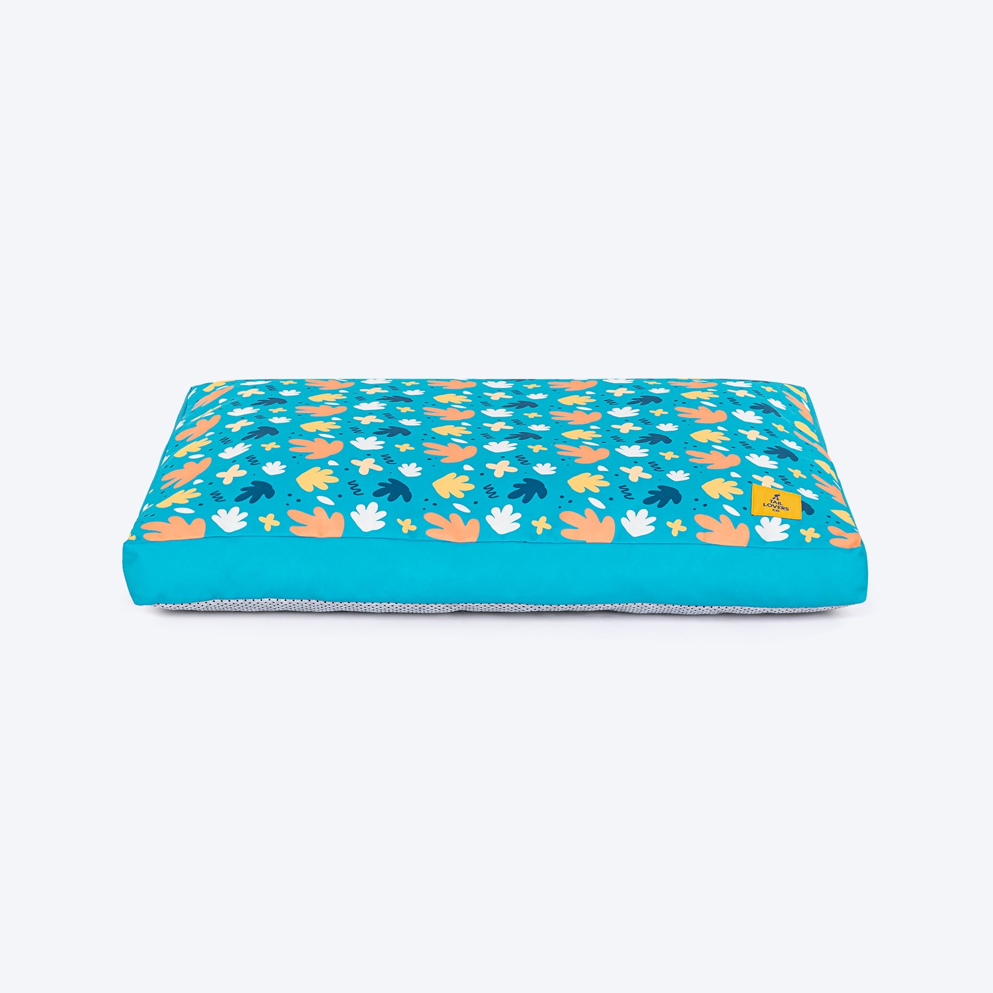 TLC Leaf Labyrinth Flat Haven Bed For Dog - Blue