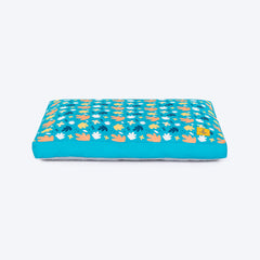 TLC Leaf Labyrinth Flat Haven Bed For Dog - Blue
