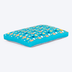 TLC Leaf Labyrinth Flat Haven Bed For Dog - Blue