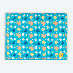 TLC Leaf Labyrinth Flat Haven Bed For Dog - Blue