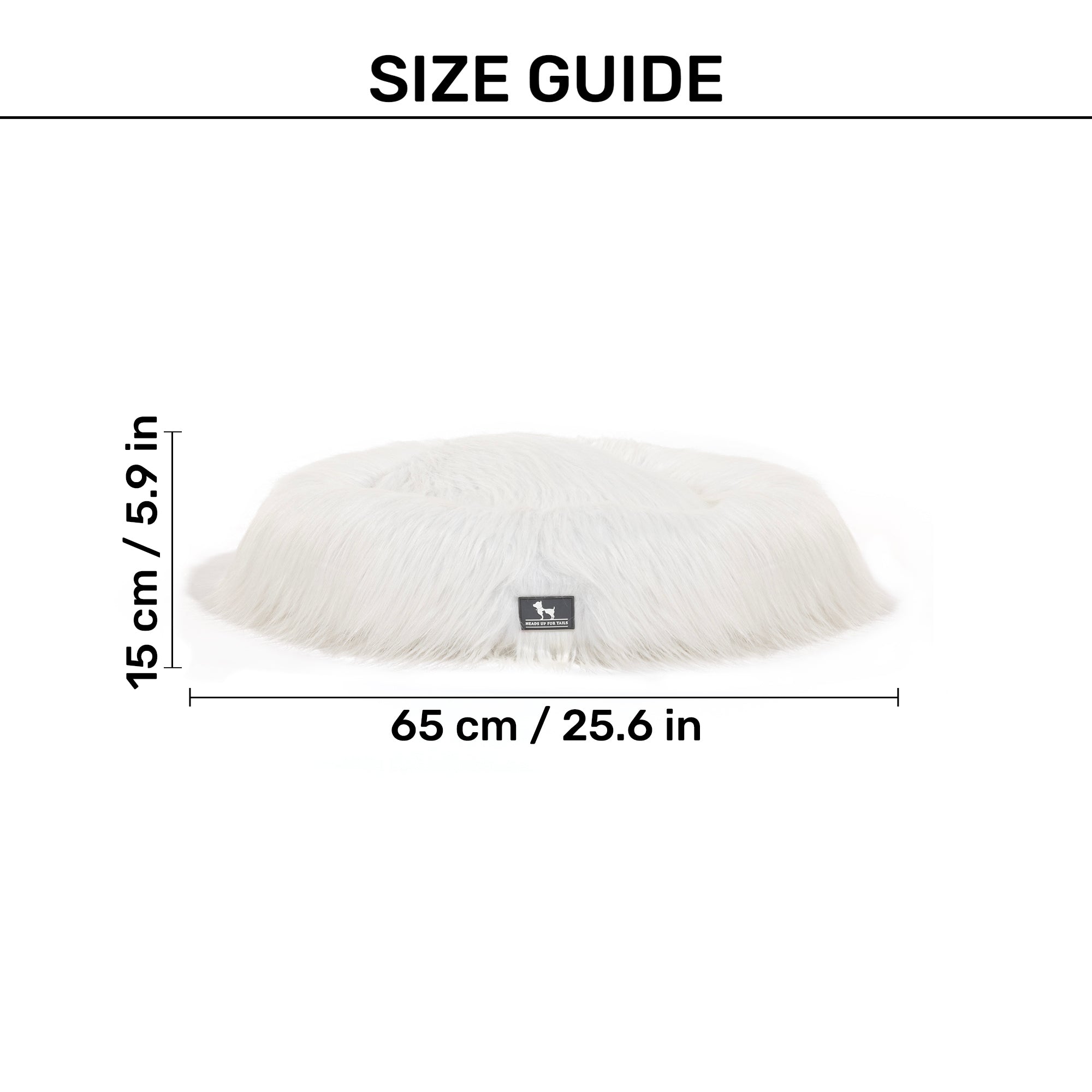 HUFT Furry Bliss Cuddle Bed For Cat & Puppy - White